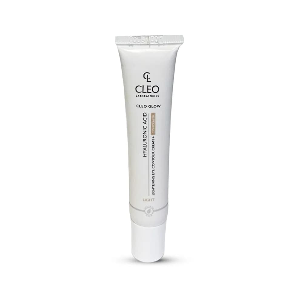 Cleo Glow Hyaluronic Acid Lightening Eye Contour Cream + Concealer 15ml ( Light )