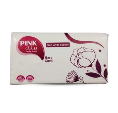 PINK SOFT WHITE TISSUES 500P