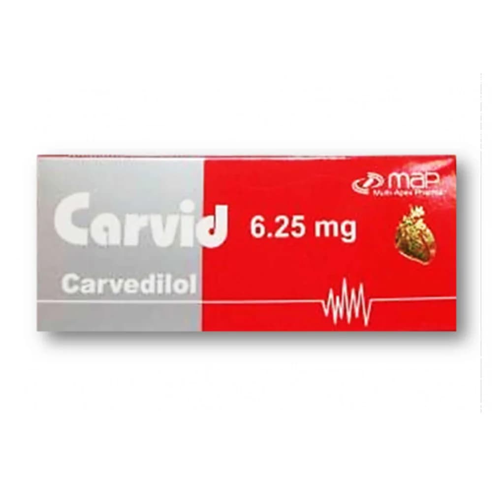 Carvid 6.25mg 30 Tablets