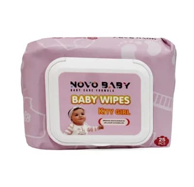 NOVO BABY KITY GIRL BABY WIPES 25PCS