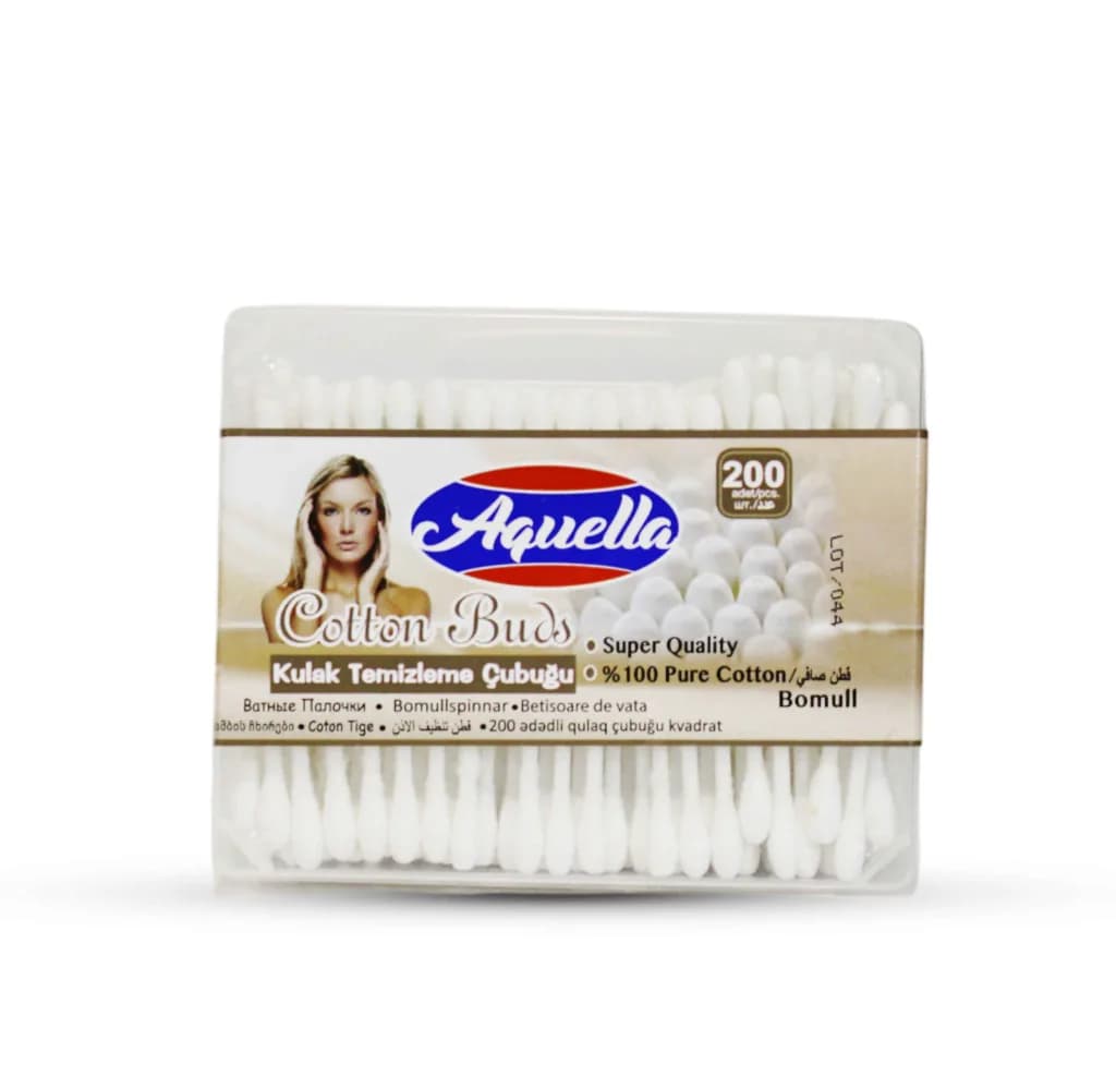 Aquella Cotton Sticks for Cleaning Ears 200Pcs - 7049
