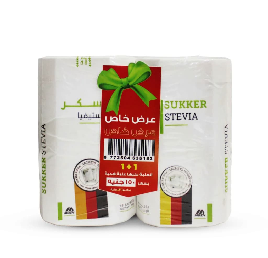 SUKKER STEVIA (2 SPOON) 48/SACH (2PACK)