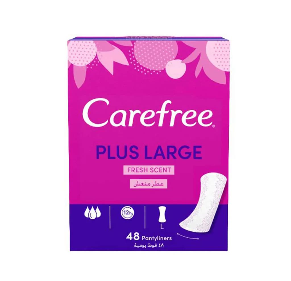 Carefree Plus Large Fresh Scented 48 Pieces