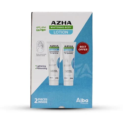 Azha Whitening Body Lotion 100ml - 2Pcs Promoback