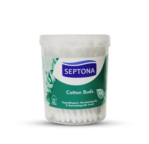 Septona 100 Cotton Buds In Plastic Jar