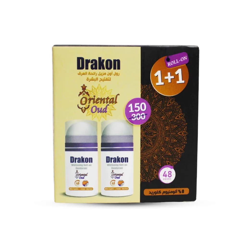 Drakon ( Oriental Oud ) Whitening Roll-Onn Deodorant 50ml - 2Pcs Promoback