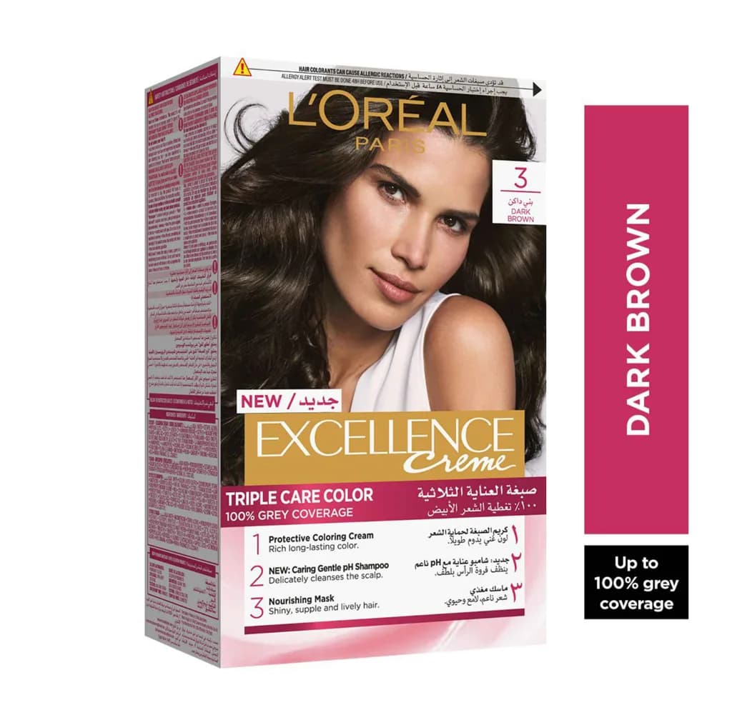 L'oreal Excellence Creme Hair Color - 3 Dark Chestnut Brown