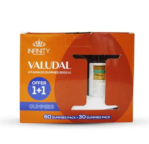 Infinity Promoback Valudal D3 5000 UI Gummies 60Pcs + 30Pcs