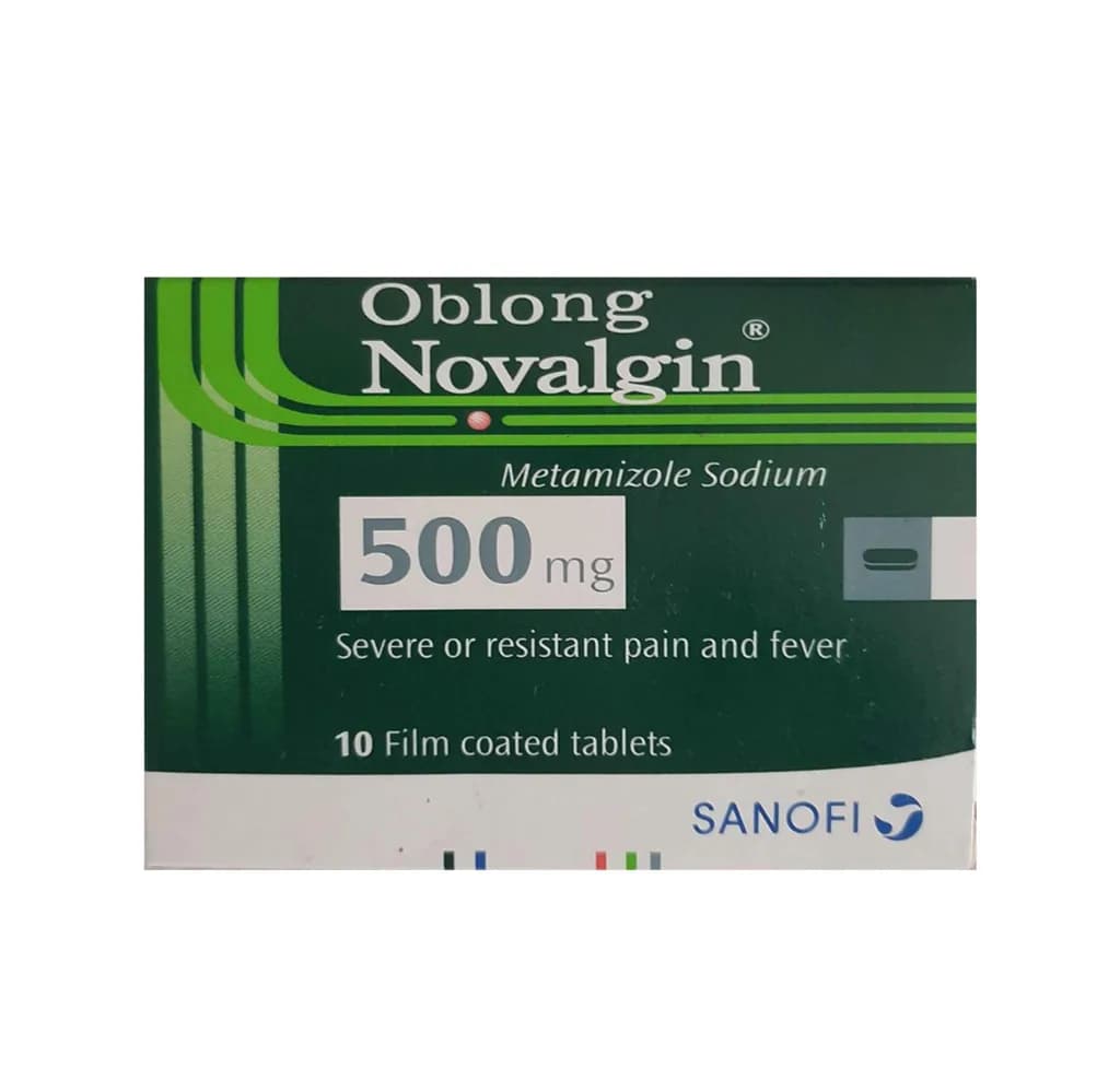 Oblong Novalgine 500Mg 10 Tablets