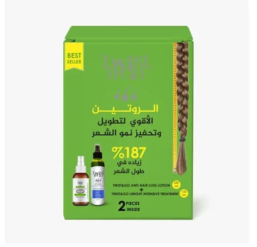 Twist & Go Makeover Therapy For Excessive Hair Fall Anti-Hair Loss Lotion 100ml + Twist & Go Length Intensive Treatment Lotion 125ml