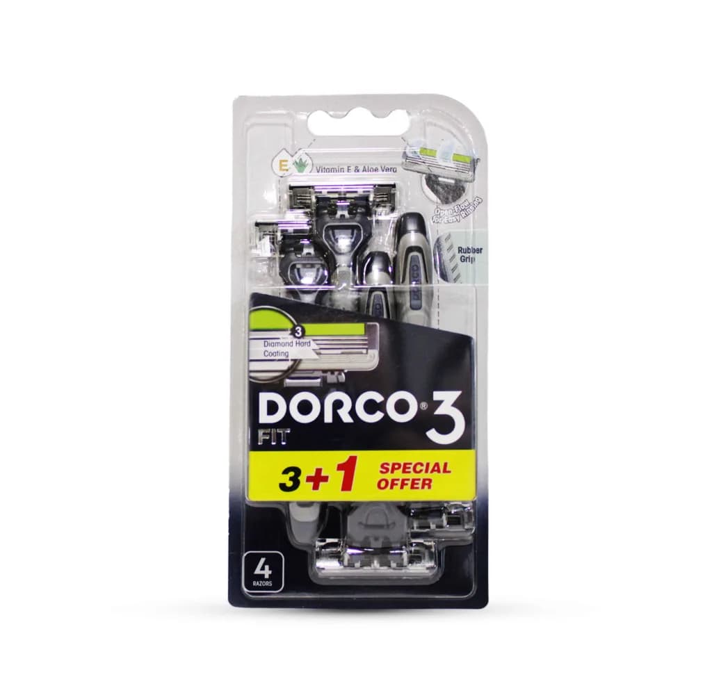 Dorco-3 Fit Disposable Razors (3+1)