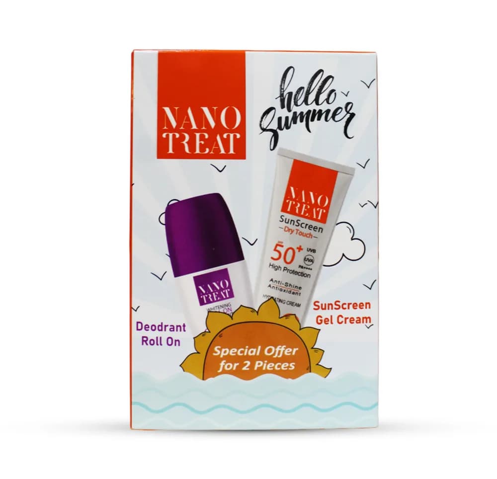 Nano Treat Sunscreen Dry Touch Spf 50+ Hydrating Gel Cream 50ml + Nano Treat  Roll On 50ml