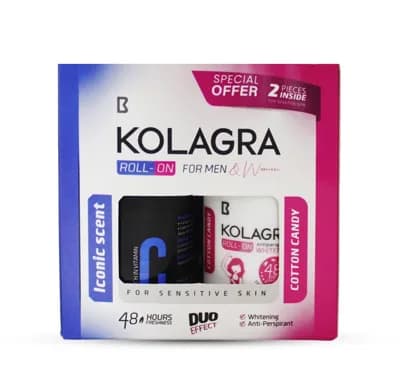 KOLAGRA WHITE DEO ROLL ICONIC+COTTON OFF