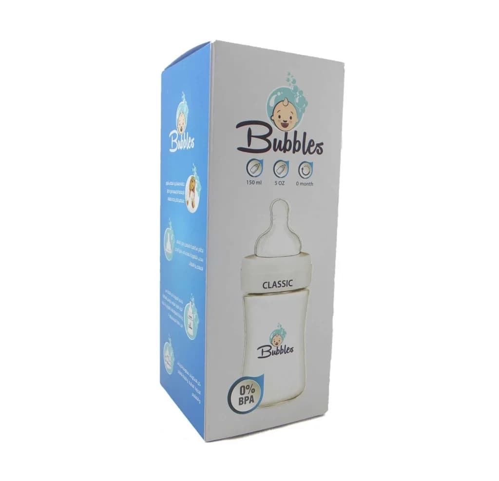 BUBBLES CLASSIC BOTTLE W HAND BLUE 180ML