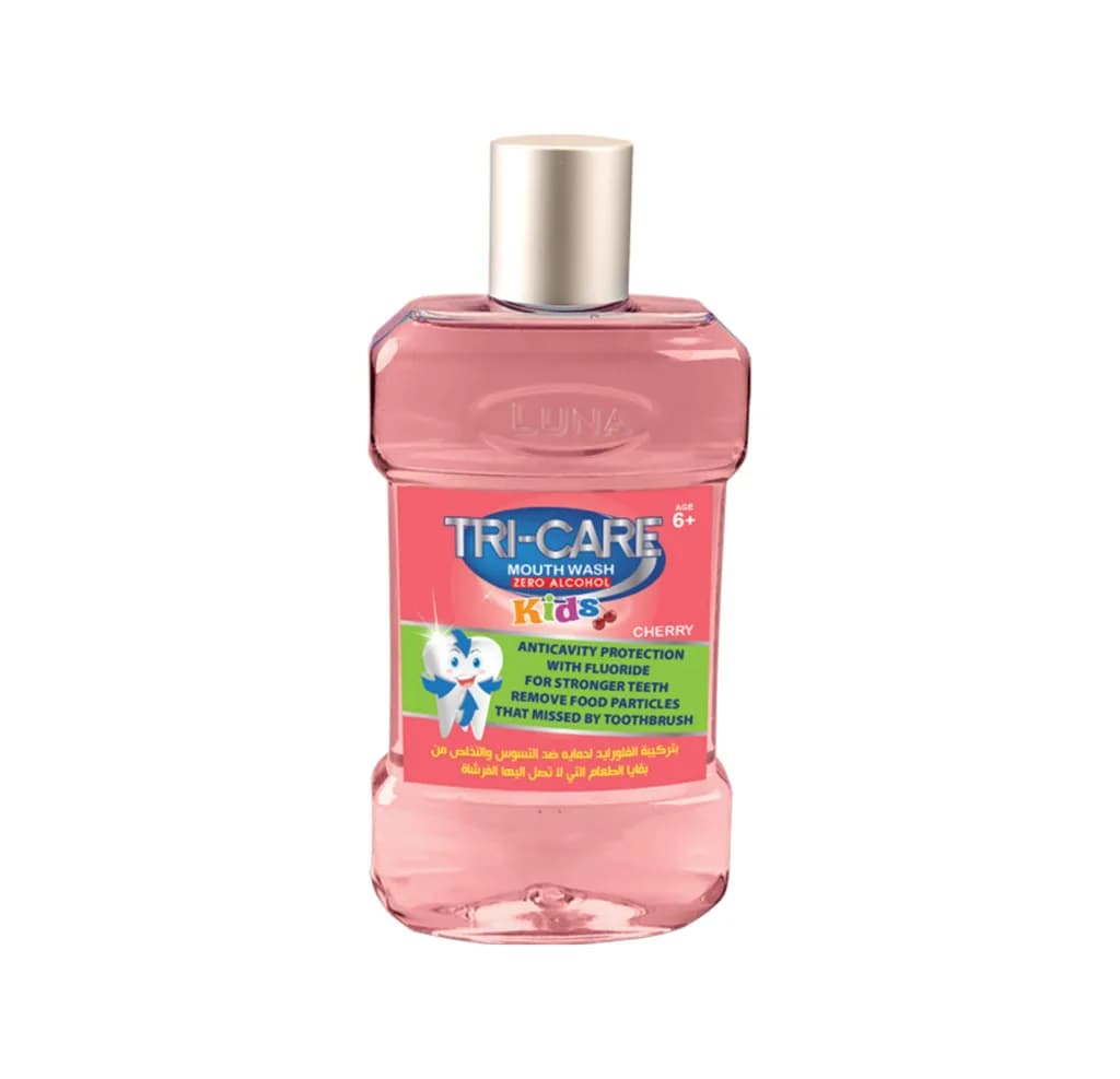 Tricare Mouth Wash Zero Alcohol For Kids Cherry 250Ml