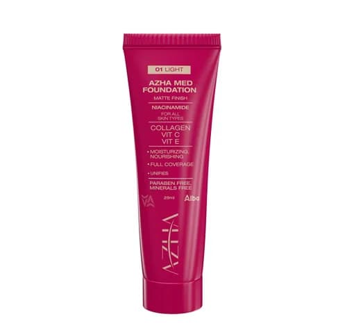 Azha Med Foundation ( Niacinamide ) 25ml #01 Light