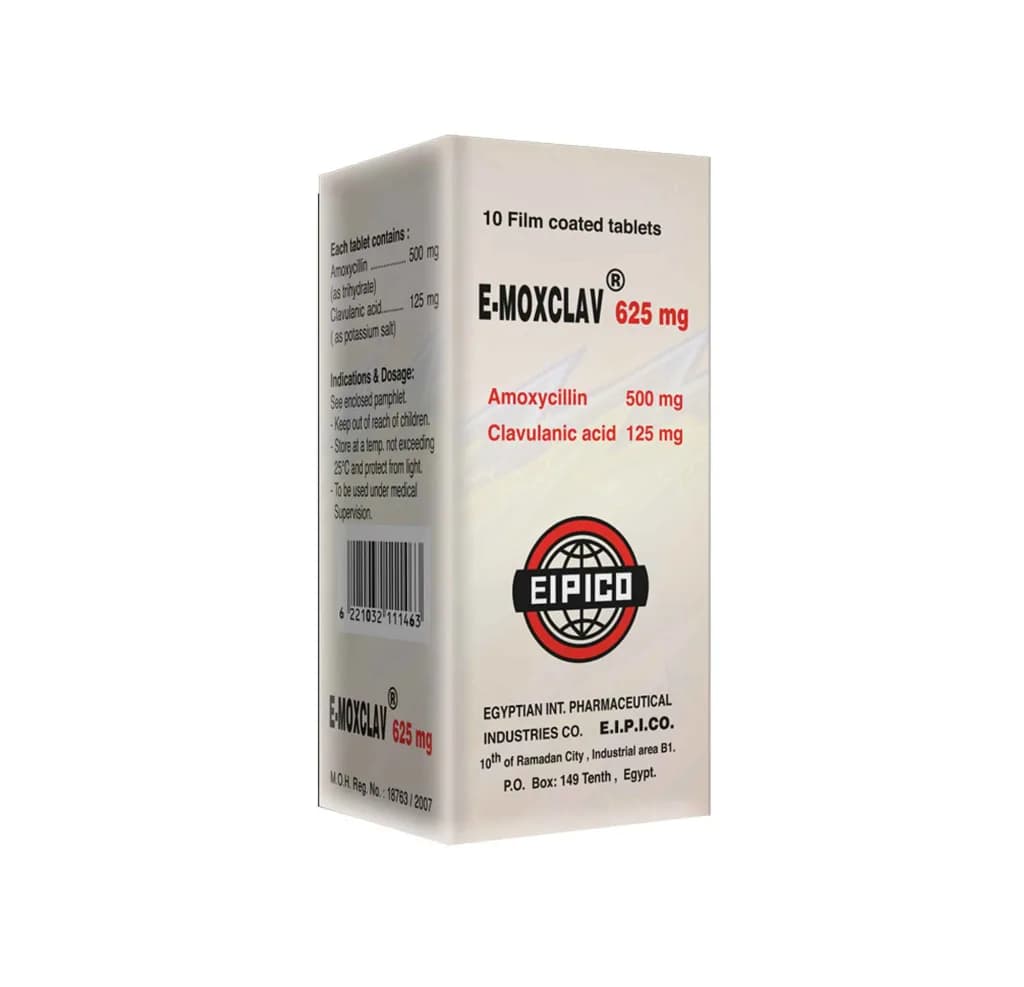 E-MOXCLAV 625MG 10/TAB