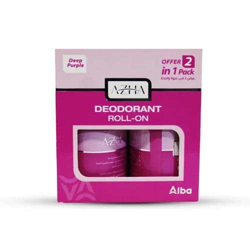 Azha Deoderant Roll-On ( Deep Purple ) 60ml - 2Pcs Promoback