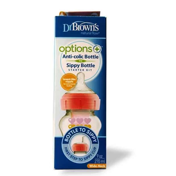 DR.BROWN W.BOTTLE OPTIONS +6M PINK 270ML
