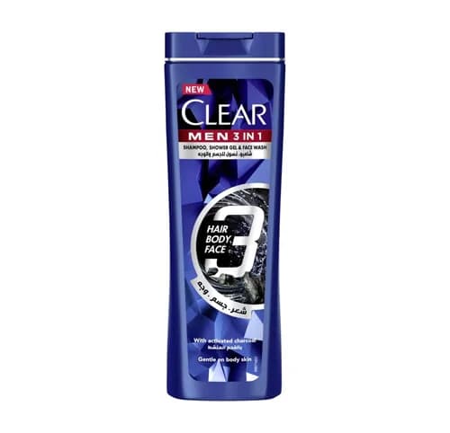 CLEAR SHAMP F/M 3IN1 CHARCOAL 180ML