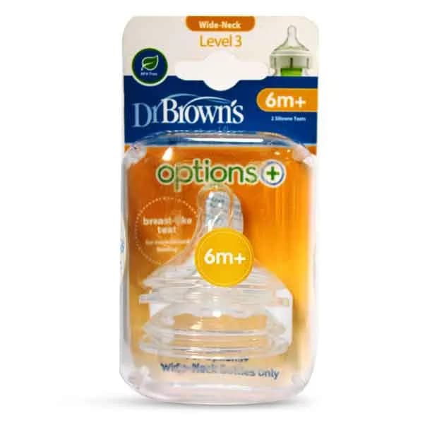 DR.BROWN WIDE TEAT OPTIONS +6M LEVEL3 2P