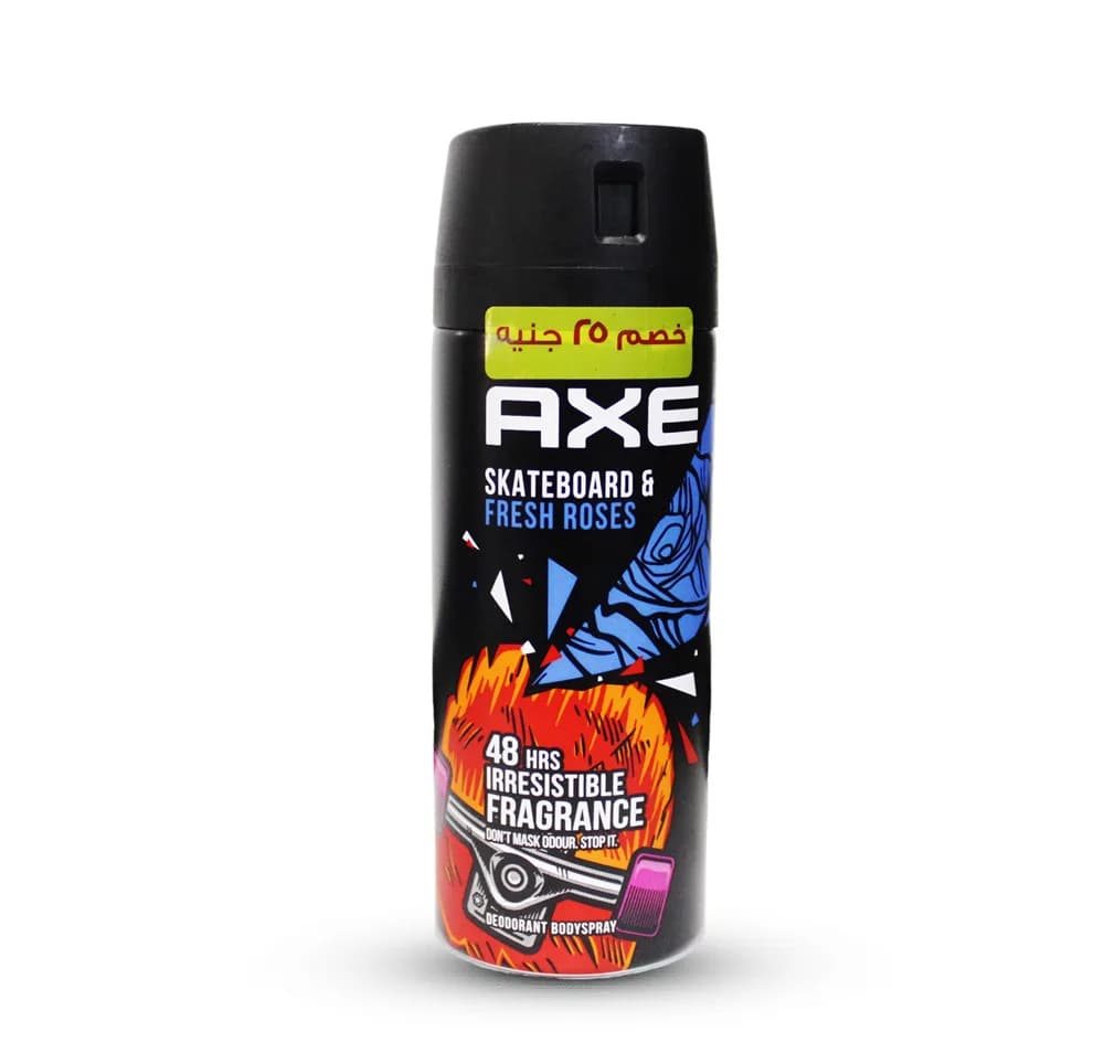 Axe Skateboard & Fresh Roses Deoderant Body Spray for Men 150ml - 25L.E Offer