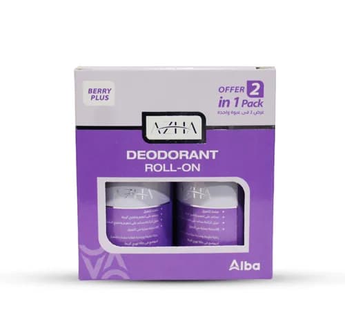 Azha Deoderant Roll-On ( Berry Plus ) 60ml - 2Pcs Promoback