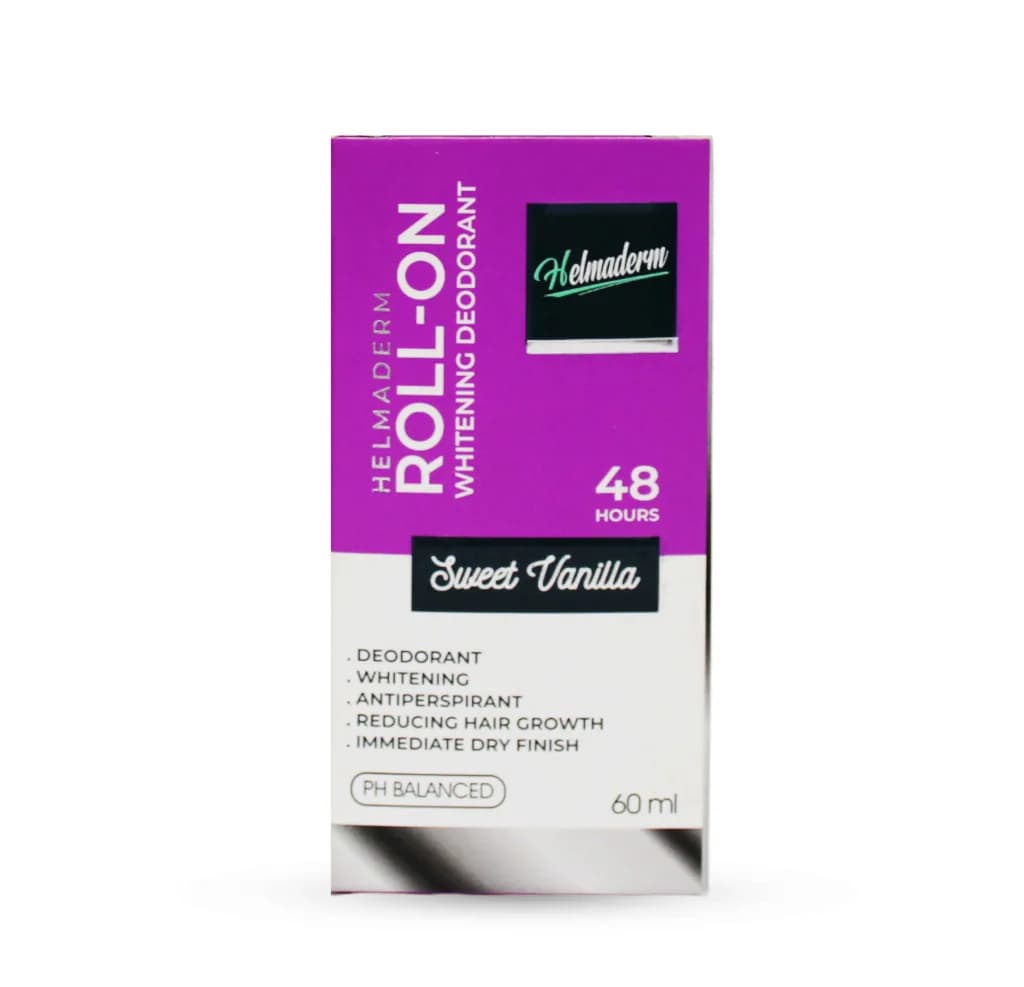 Helmaderm ( Vanilla ) Whitening Hair Reducer Deodorant Roll-On 60ml