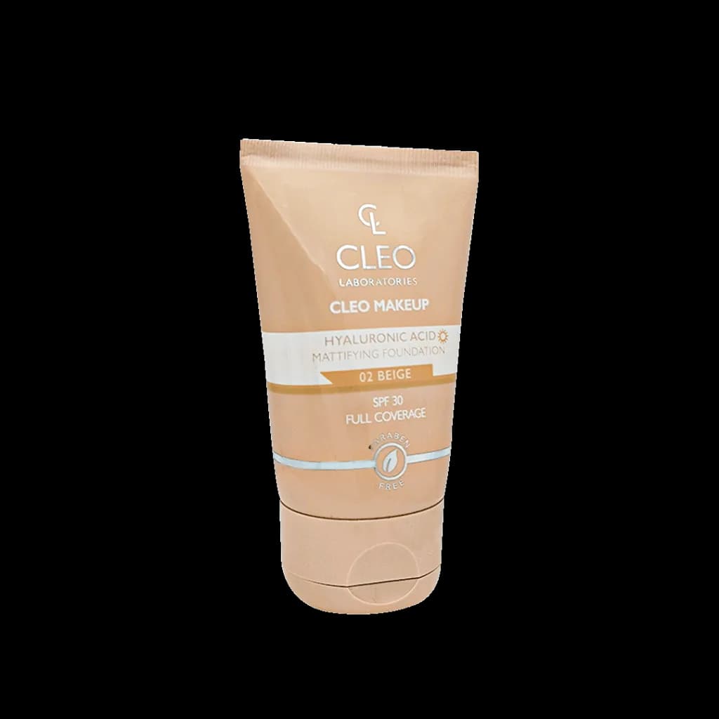 Cleo Makeup Spf30+ Hyaluronic acid Mattifying Foundation Beige ( 02 ) 30ml