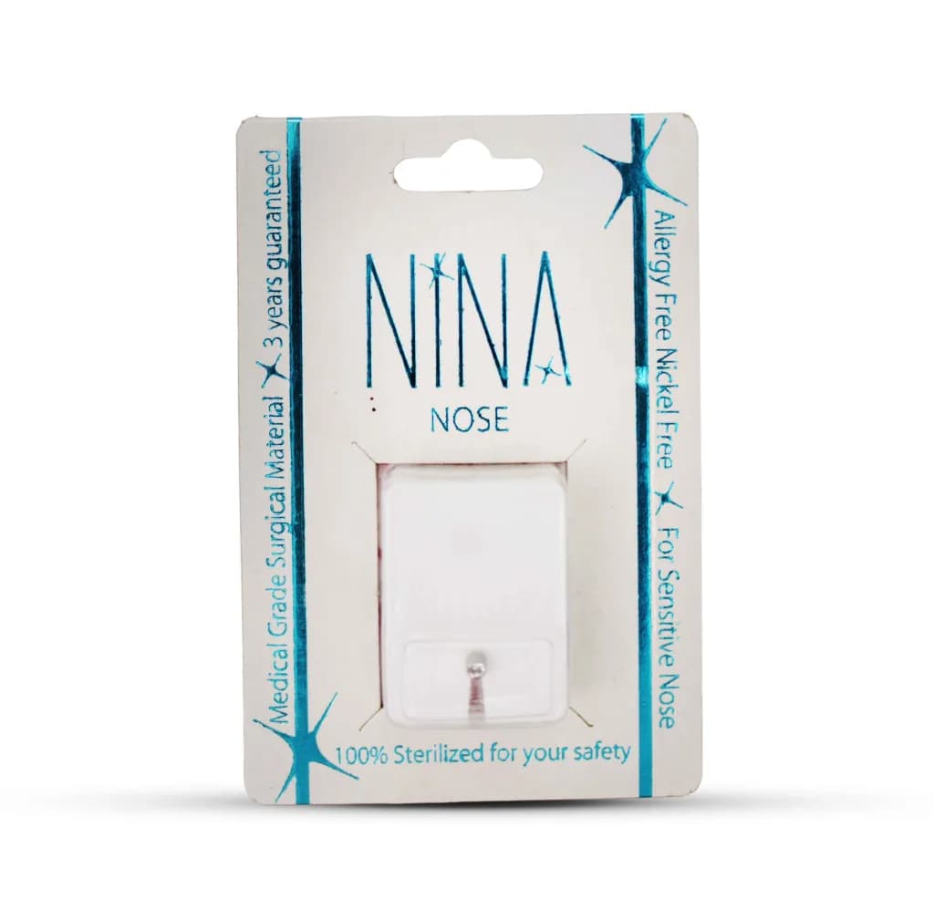 Nina Silver Nosering Regular Crystal
