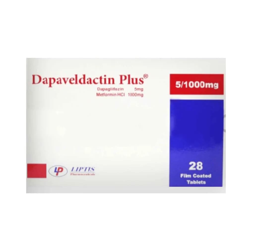 Dapaveldactin Plus 5/1000Mg 28 Tablets