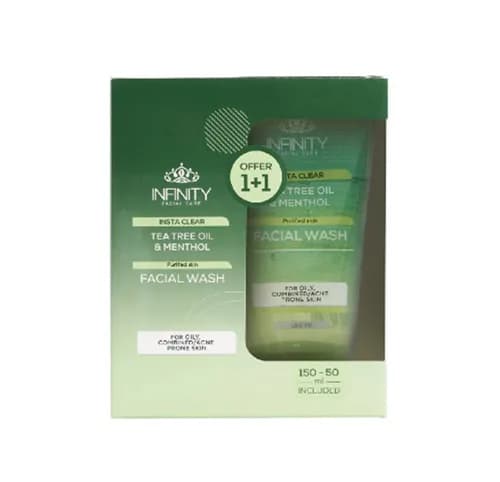 Infinity Promoback Insta Clear ( Tea Tree Oil ) Facial Wash  150ml + 50ml