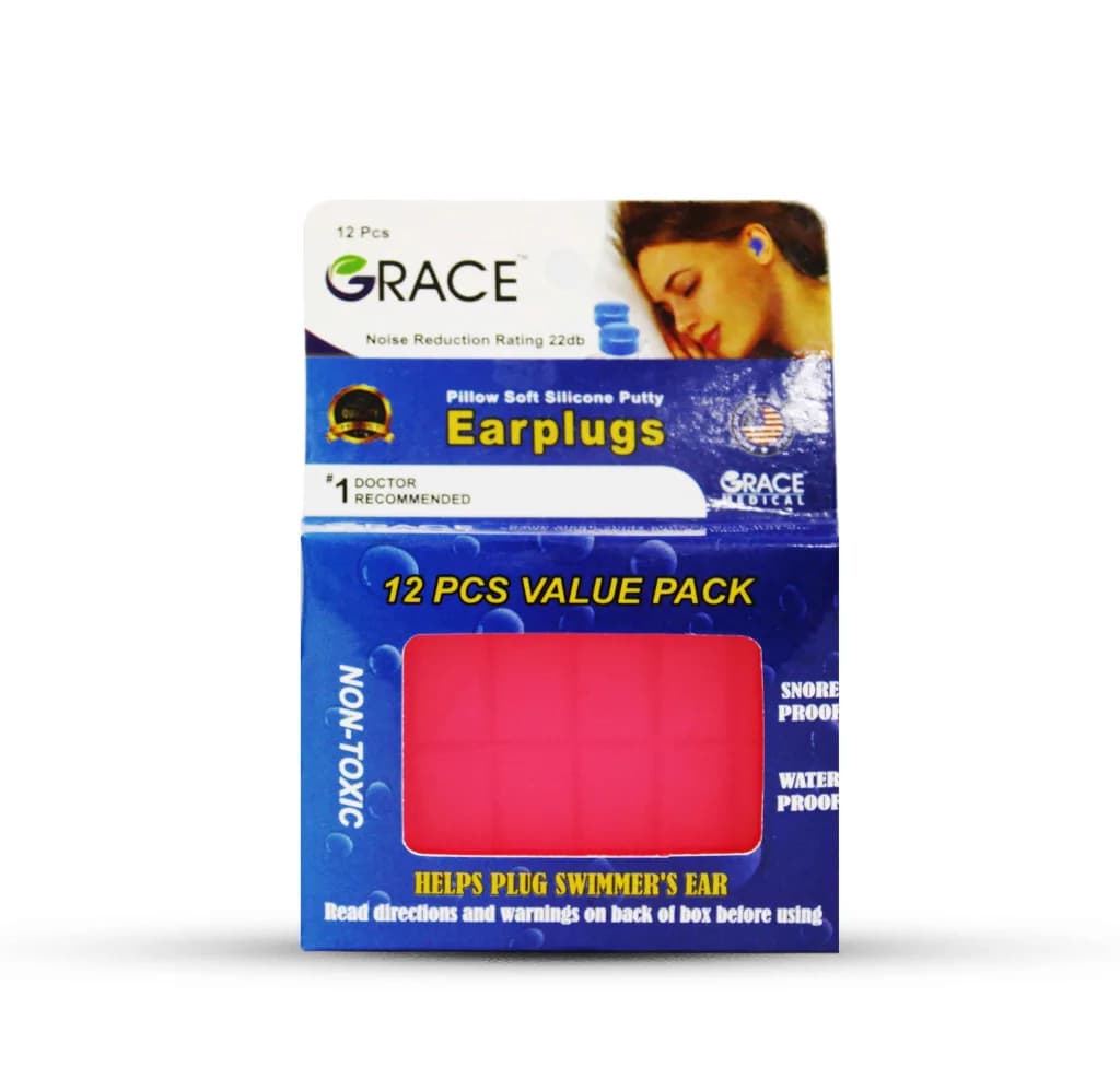 GRACE EAR PLUGS SILICONE FOR ADULTE 12/P