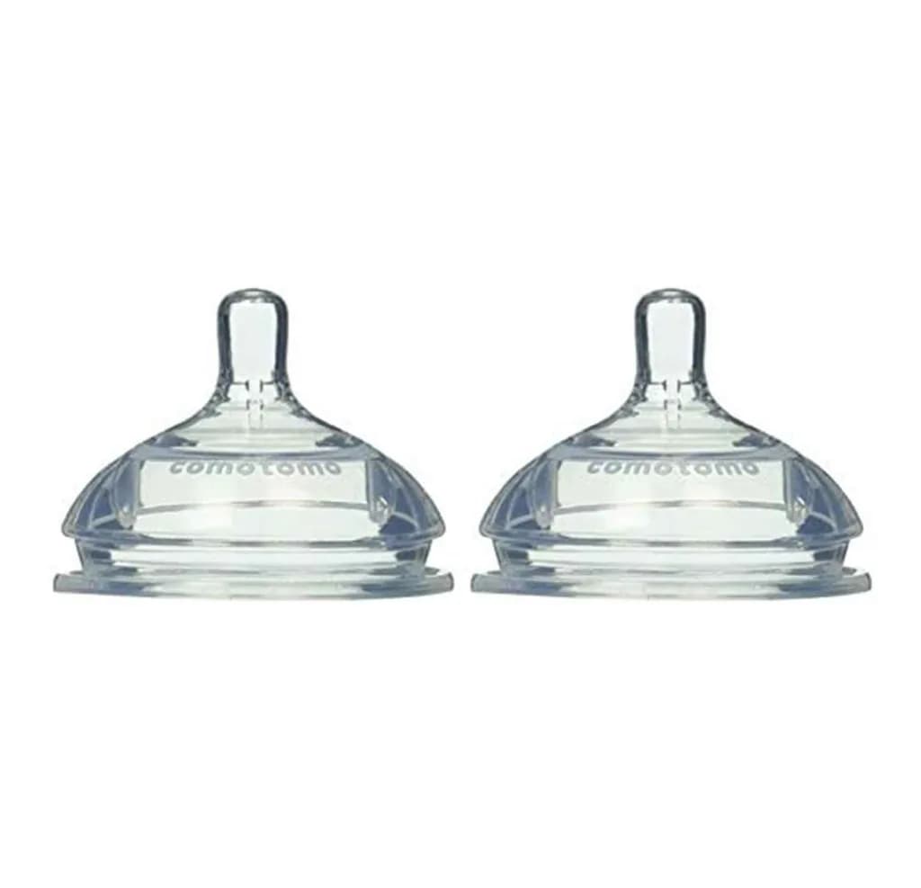 COMOTOMO SIL TEAT 0-3M SLOW FLOW 2P