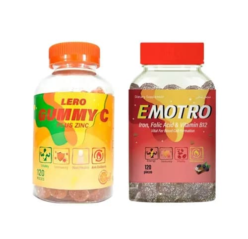 Emotro Gummies 120 Pieces +Gummy C 45 Pieces (1+1)