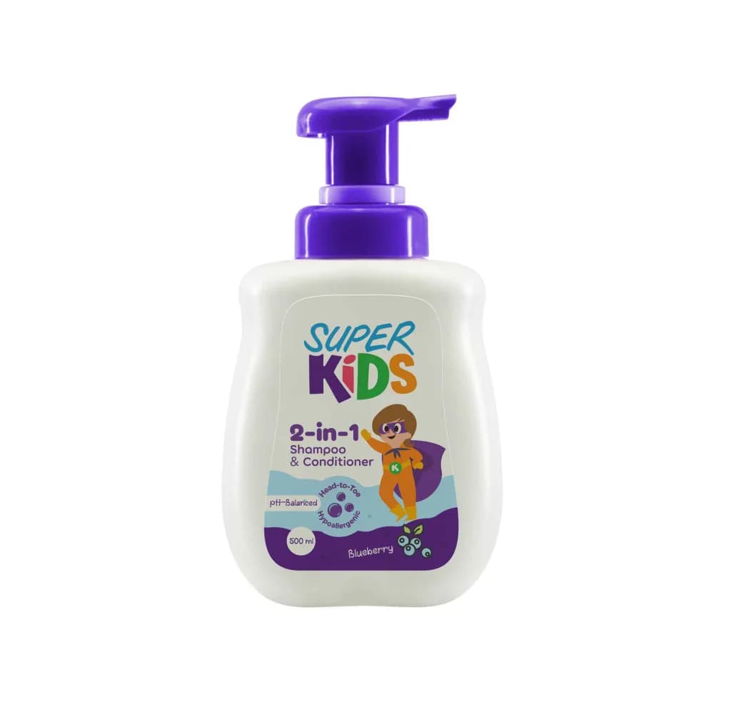 Superkids 2 in 1 (Shampoo and Conditioner) with Blue Berry 500ml
