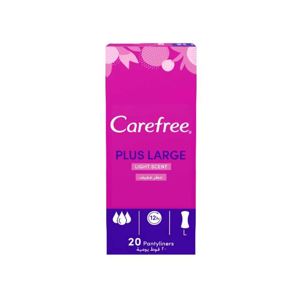 Carefree Plus Large Light Scented 20 Pieces