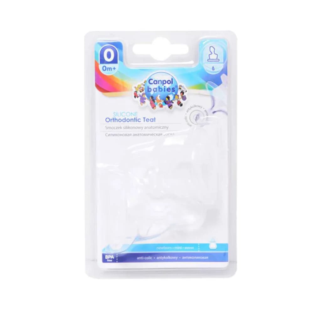CANPOL ORTHO TEAT 0+ SIL MINI 2P -18/124