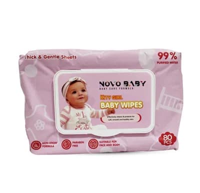 NOVO BABY KITY GIRL BABY WIPES 80PCS