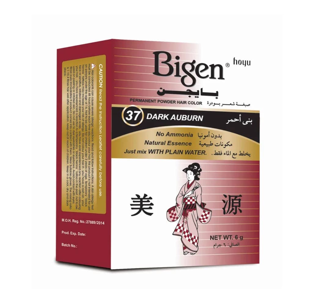 Bigen Permanent Powder Hair Color ( Dark Auburn - 37 ) 6gm