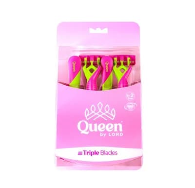 Queen Triple Blades Disposable Razors 6+2 Free # Purple Q.147
