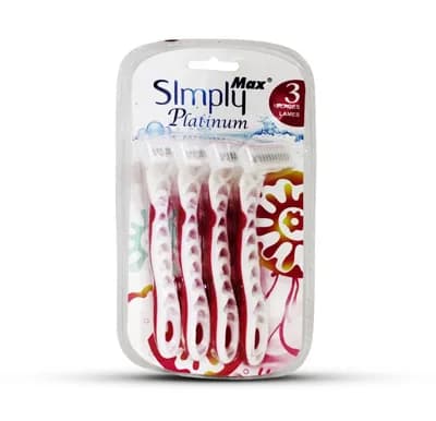 SIMPLY MAX PLATINUM-3 DISP.RAZOR F/W 4P