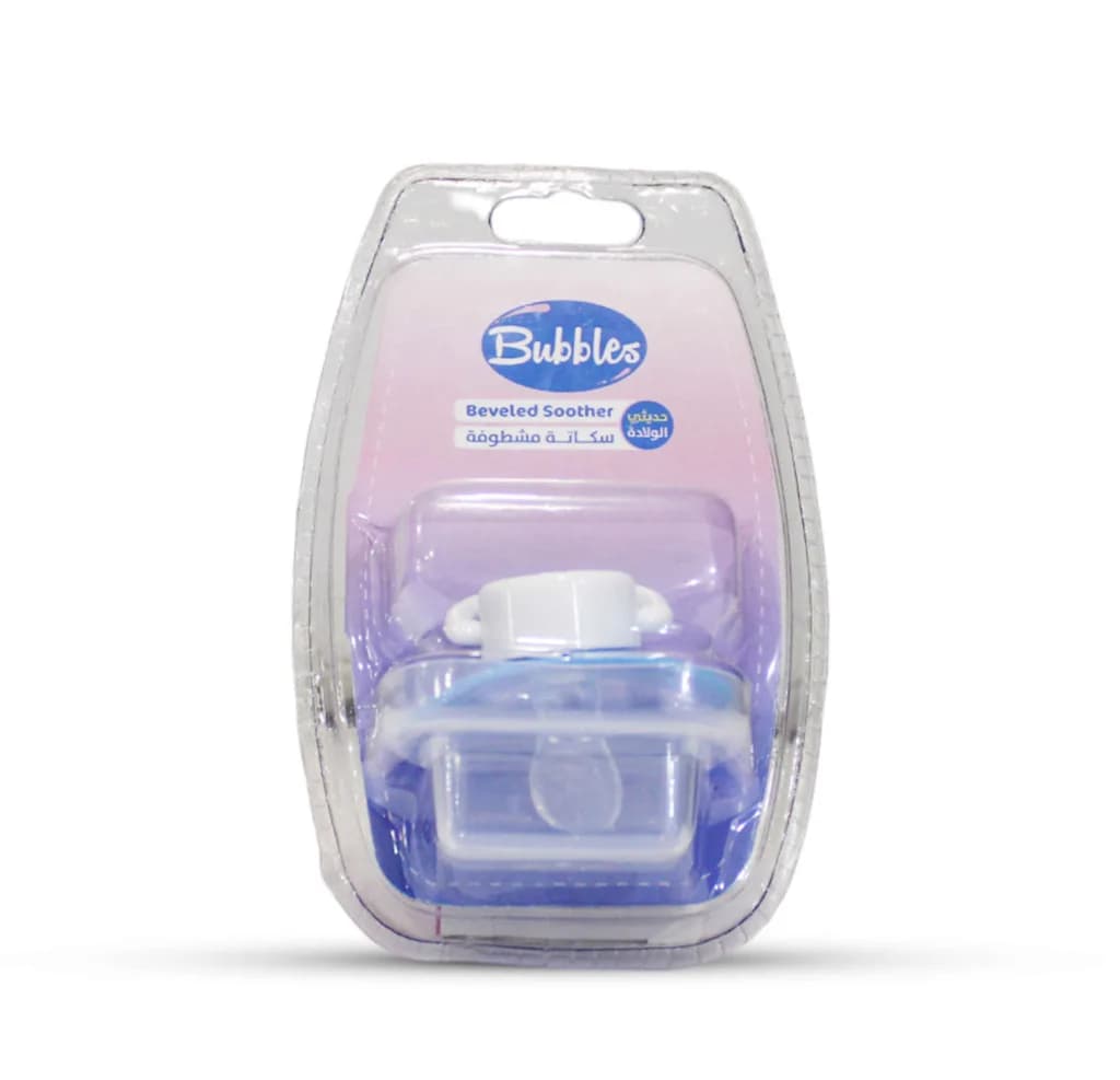 Bubbles Beveled Soother for New Born - Blue