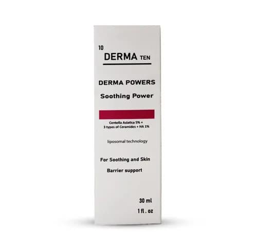 Derma Ten ( Centella Asiatica + 3 Types of  Ceramides + Hyaluronic Acid 1% ) Soothing Power Serum 30ml