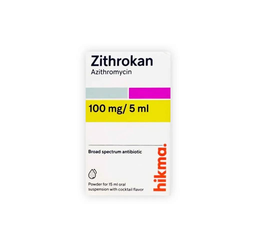 Zithrokan 100Mg/5Ml Suspension 15Ml