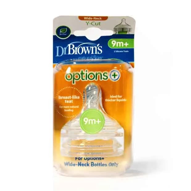DR.BROWN WIDE TEAT OPTIONS +9M Y-CUT 2P