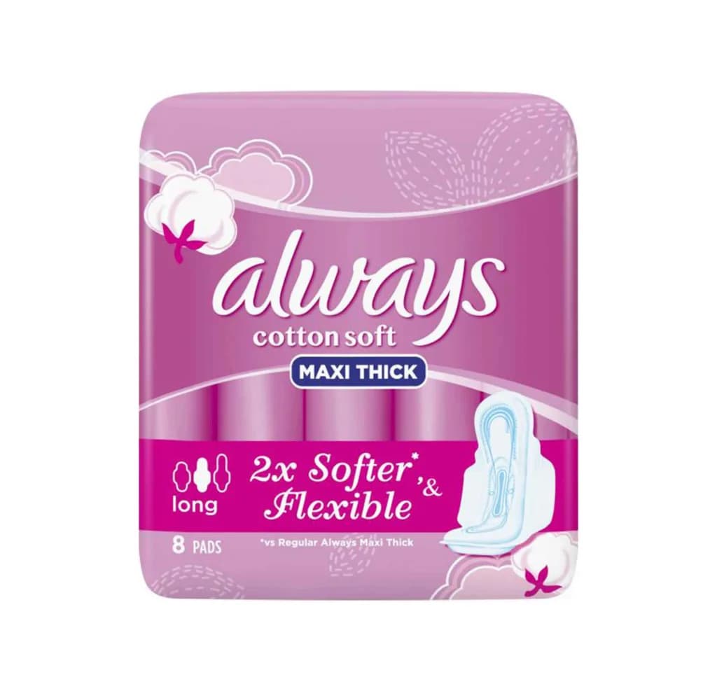 Always Maxi Thick Long Cotton - 8 Pads