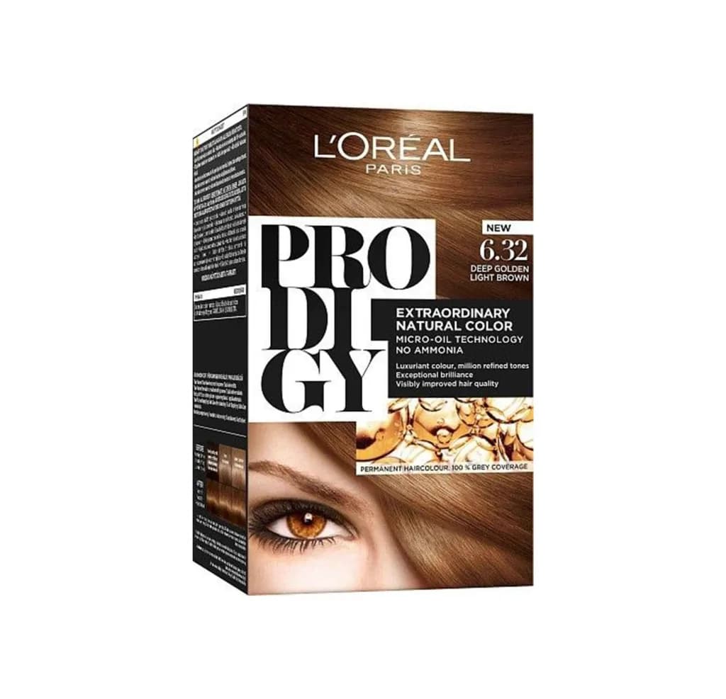 L'oreal Prodigy Ammonia Free Hair Color - 6.32 Pearl Brown / Dark Golden Blonde