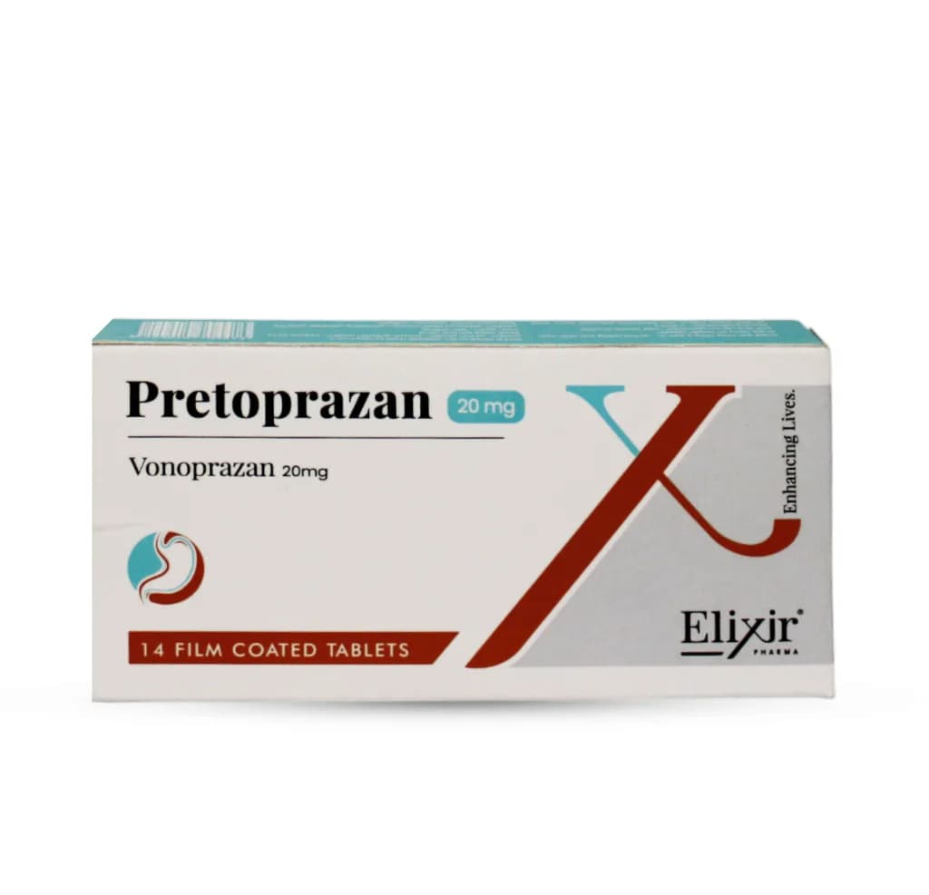 Pretoprazan 20mg 14 Film Coated Tablets