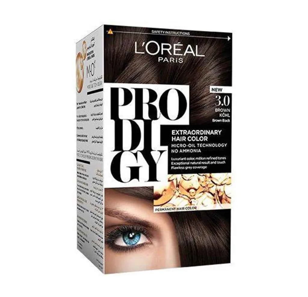 L'oreal Prodigy Ammonia Free Hair Color - 3.0 Brown Kohl / Brown Black